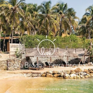 Pasadía en Éteka Beach: Playa exclusiva cerca de Cartagena con almuerzo, cóctel y DJ en vivo